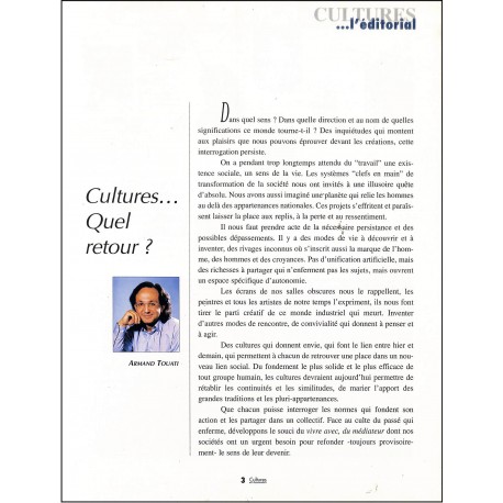 CULTURES EN MOUVEMENT |Premier Numéro