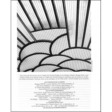 LES CAHIERS DU THÉÂTRE DES CHAMPS-ELYSÉES LIBRE OPÉRA |Premier Numéro
