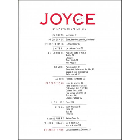JOYCE |Premier Numéro
