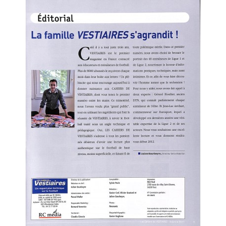 LES CAHIERS DE Vestiaires |Premier Numéro
