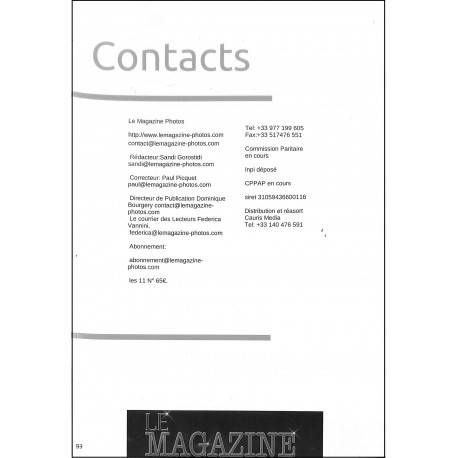Le Magazine Photo |Premier Numéro