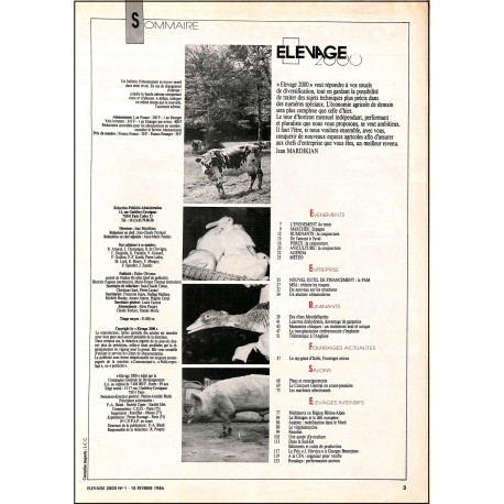 ELEVAGE 2000 |Premier Numéro