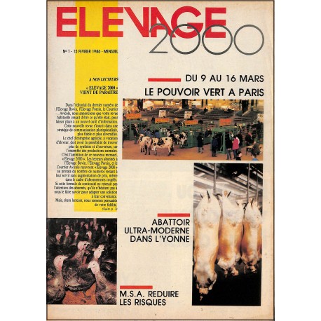 ELEVAGE 2000 |Premier Numéro