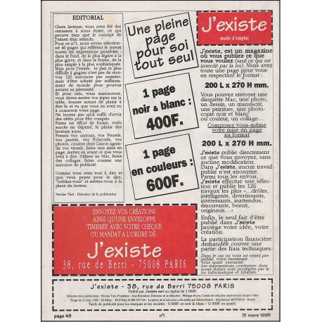 J'existe |Premier Numéro