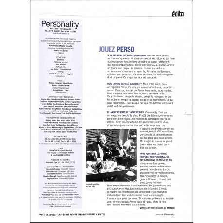 Personality |Premier Numéro