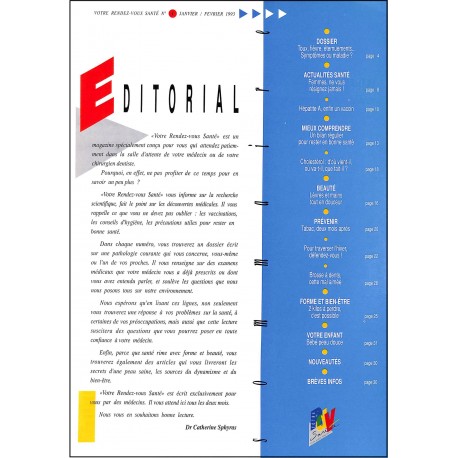 VOTRE RENDEZ-VOUS SANTE |Premier Numéro