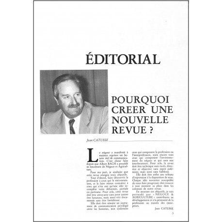 NEGOCE & AGRICULTURE |Premier Numéro