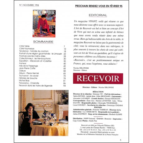 RECEVOIR |Premier Numéro