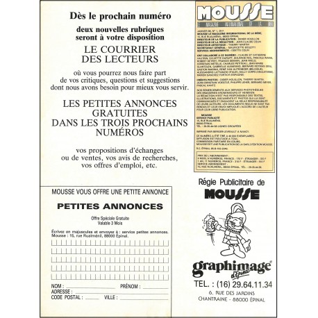 MOUSSE |Premier Numéro