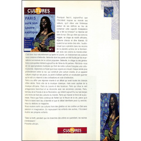 CULTURES CAPITALE |Premier Numéro