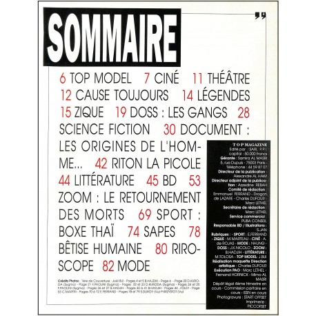 TOP MAGAZINE |Premier Numéro