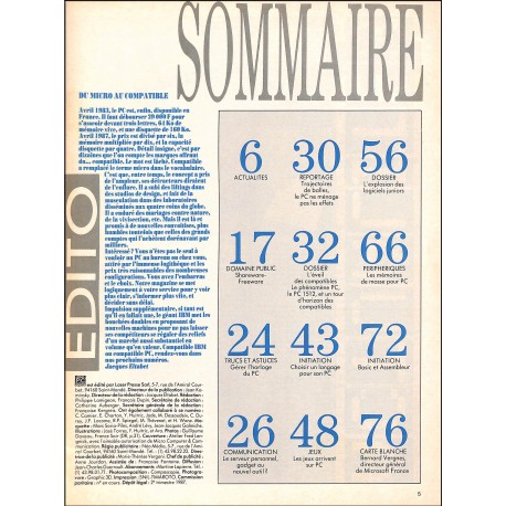 compatibles PC magazine |Premier Numéro