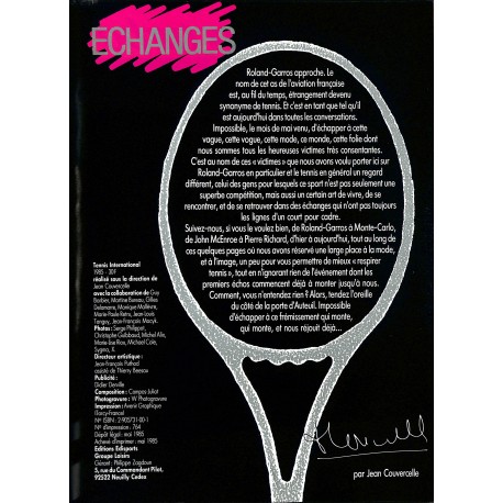 TENNIS INTERNATIONAL |Premier Numéro