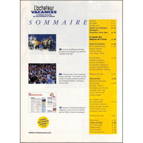 L'acheteur VACANCES |Premier Numéro