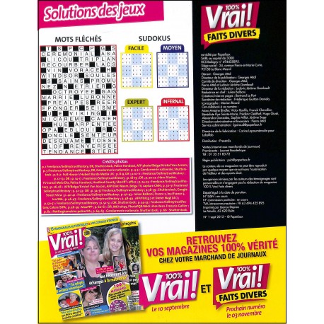 100% Vrai ! |Premier Numéro