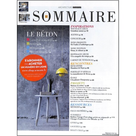 ARCHITECTURE D'INTÉRIEUR |Premier Numéro