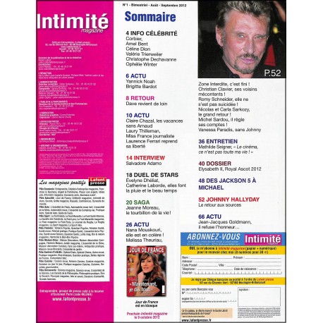 Intimité magazine |Premier Numéro