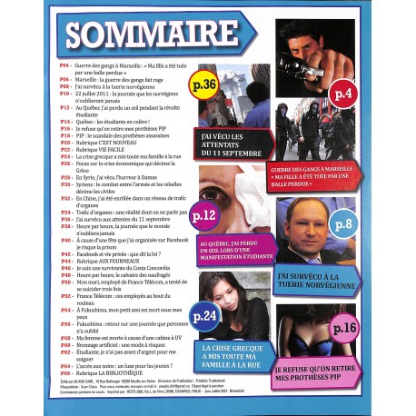 Faits Réels |Premier Numéro