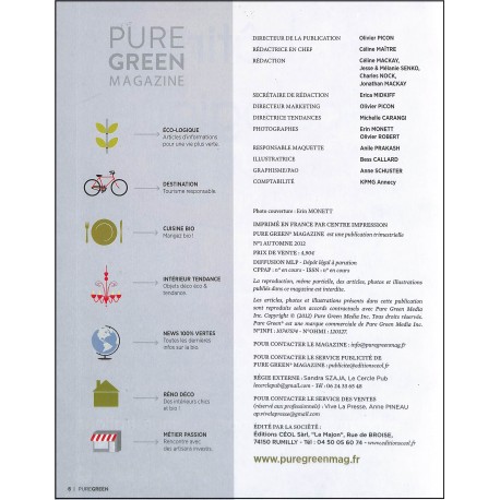 PURE GREEN MAGAZINE |Premier Numéro