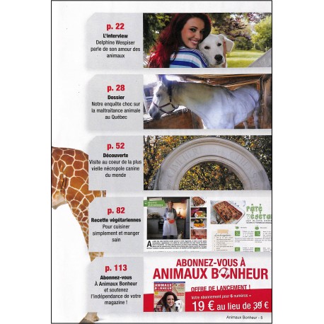 ANIMAUX BONHEUR |Premier Numéro