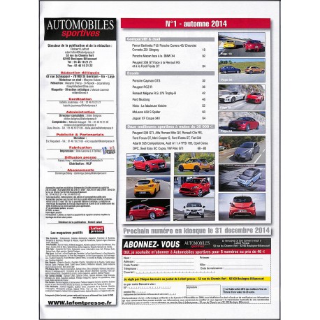 AUTOMOBILES Sportives |Premier Numéro