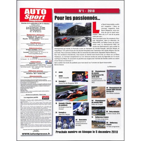 AUTO SPORT |Premier Numéro