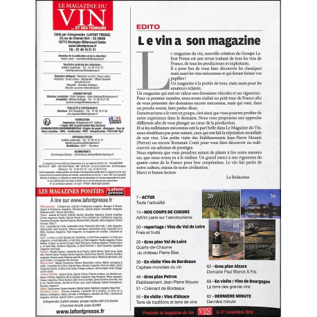 LE MAGAZINE DU VIN ET DES TERROIRS |Premier Numéro