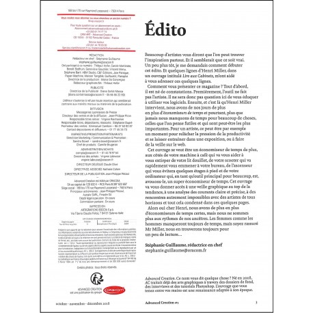 ADVANCED CREATION |Premier Numéro