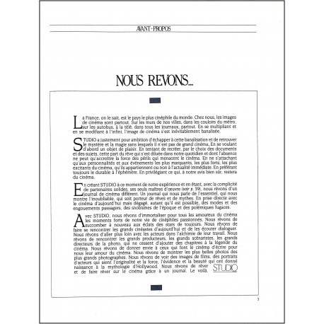 STUDIO magazine |Premier Numéro