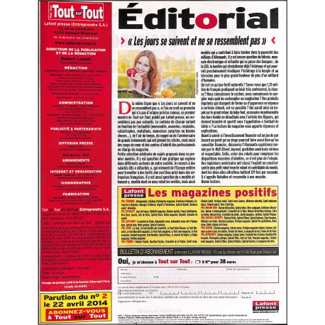 Tout sur Tout |Premier Numéro