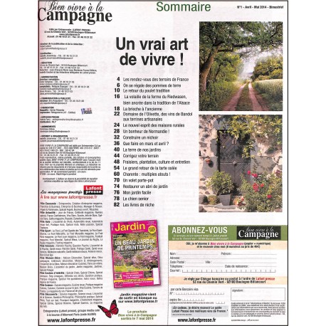 Bien vivre à la Campagne |Premier Numéro