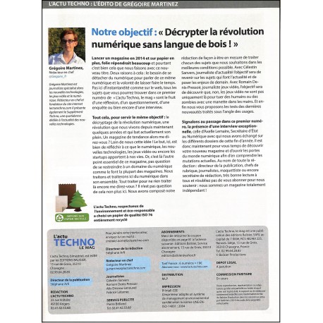 L'ACTU TECHNO |Premier Numéro
