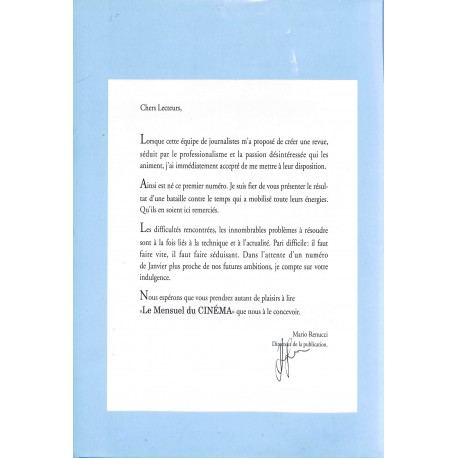 LE MENSUEL DU CINEMA |Premier Numéro
