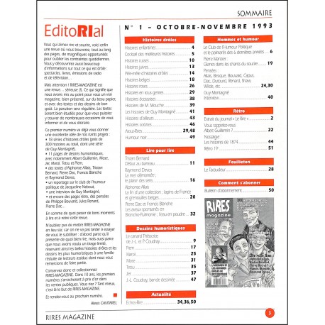 RIRES MAGAZINE |Premier Numéro