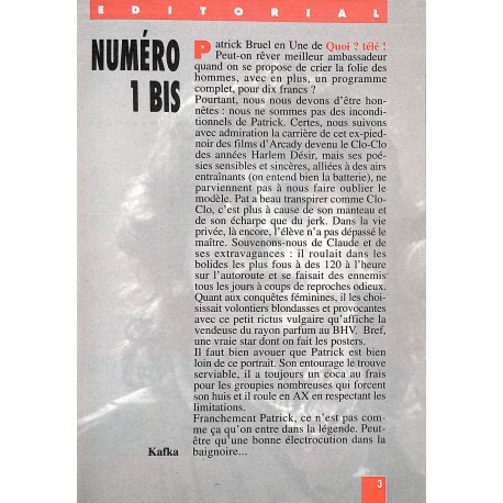 QUOI TÉLÉ |Premier Numéro