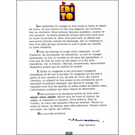 VOYAGE PRATIQUE |Premier Numéro