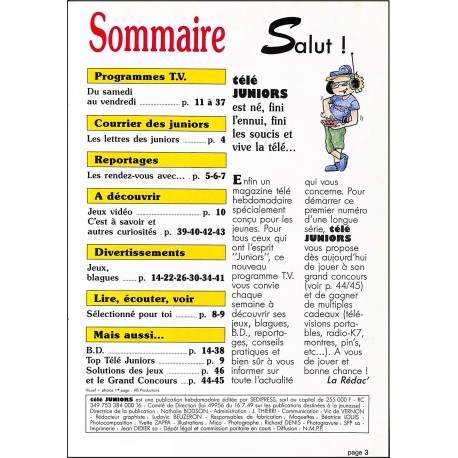 TÉLÉ JUNIORS |Premier Numéro