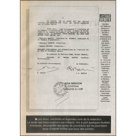 LA VRAIE VERITE |Premier Numéro