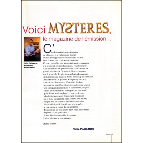 MYSTERES |Premier Numéro