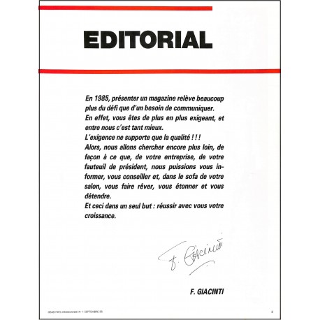 OBJECTIFS croissance |Premier Numéro