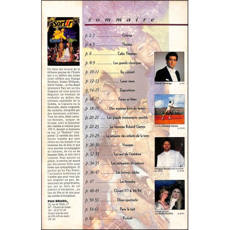 Sortir à Paris |Premier Numéro