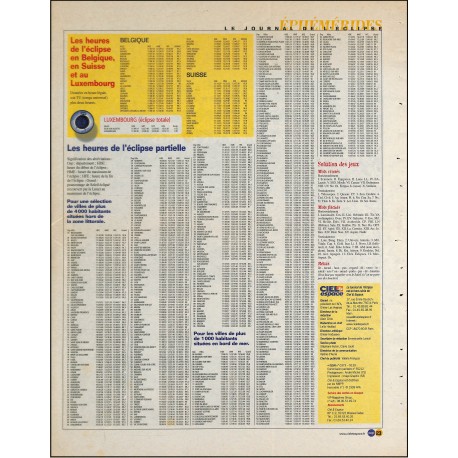 Le journal de l'éclipse |Premier Numéro