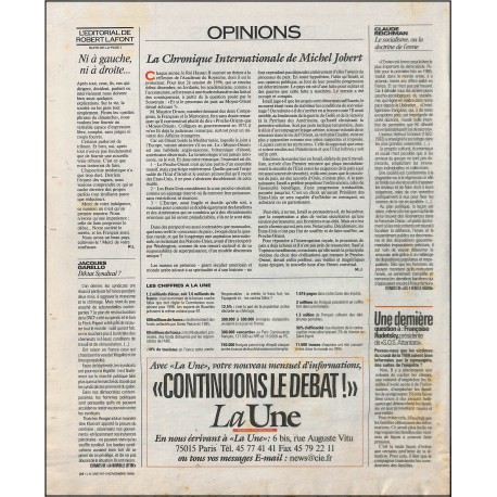 La Une |Premier Numéro