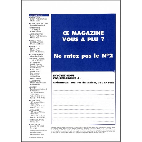 REFERENDUM |Premier Numéro