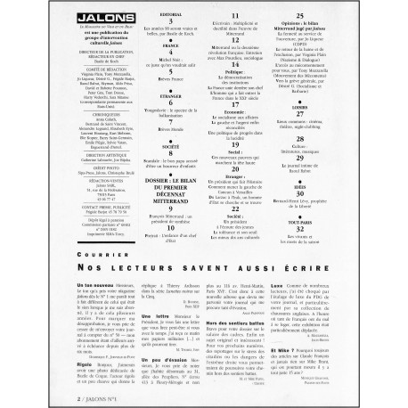 JALONS |Premier Numéro