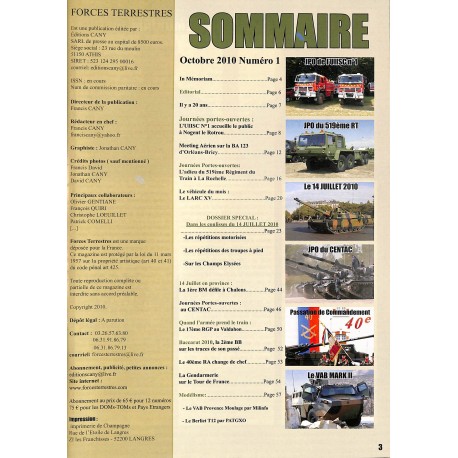 FORCES TERRESTRES |Premier Numéro