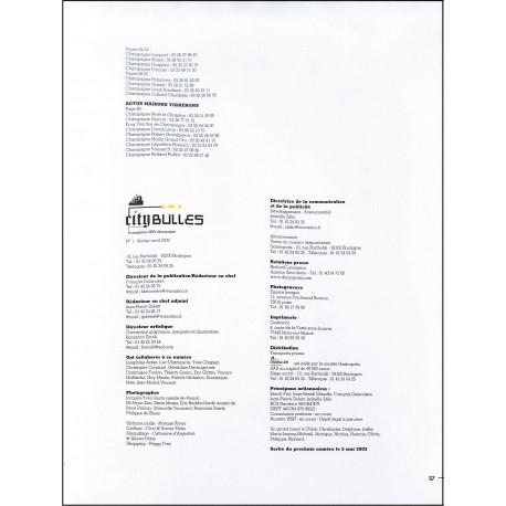 city BULLES |Premier Numéro