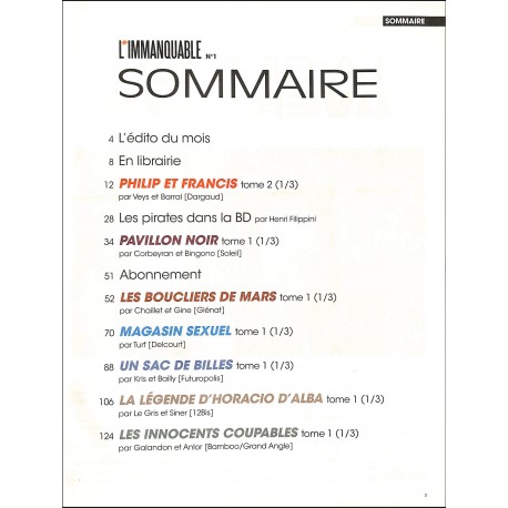 L'IMMANQUABLE |Premier Numéro