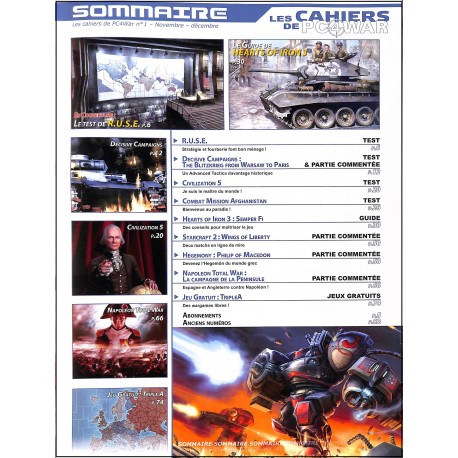 LES CAHIERS DE PC4WAR |Premier Numéro