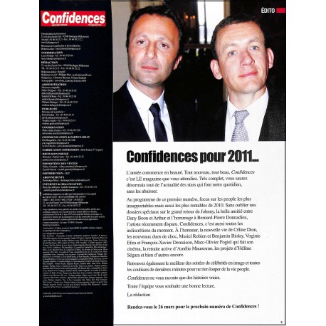 CONFIDENCES MAGAZINE |Premier Numéro